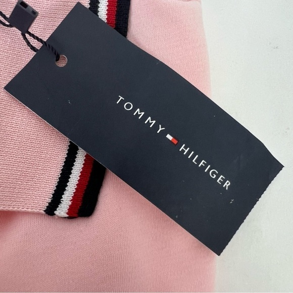 NWT Tommy Hilfiger Men’s Button Polo Shirt Sz Medium Color Pink Short Sleeves - Picture 7 of 12